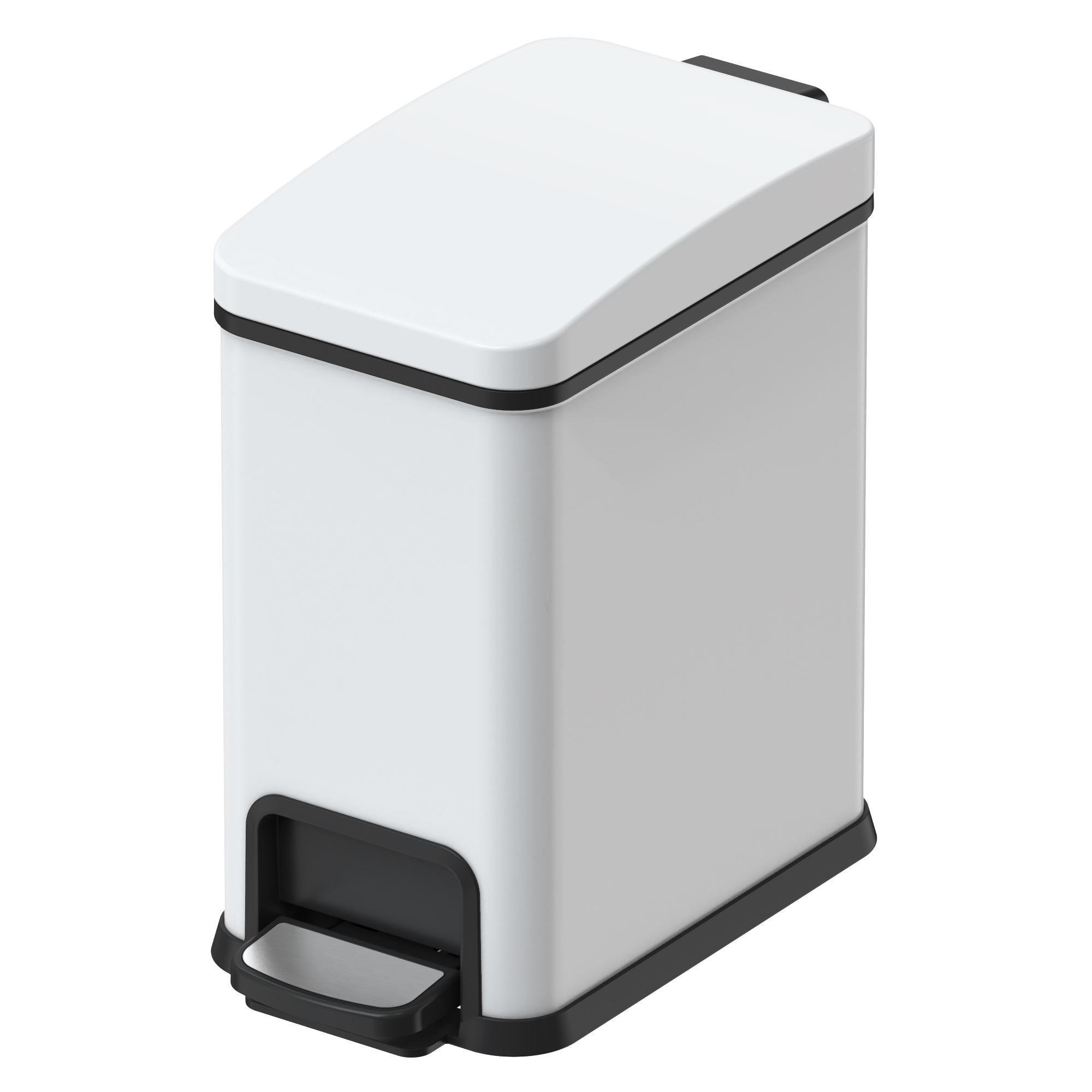 Мусорное ведро VOLLE 14-08-67W прямоугольное с педалью 8 л Белый (6921312)