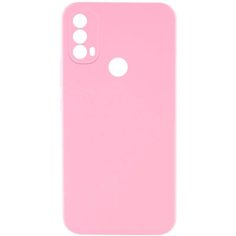 Противоударный чехол Silicone Cover Lakshmi Full Camera (AAA) для Motorola Moto E40 Розовый / Light pink