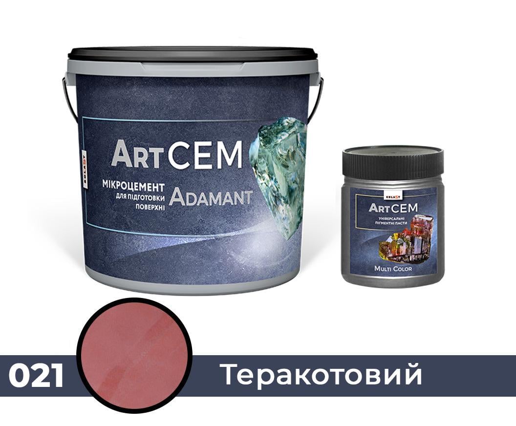 Однокомпонентный микроцемент для подготовки поверхности Solast ADAMANT 20 кг Терракотовый (SKU000121)