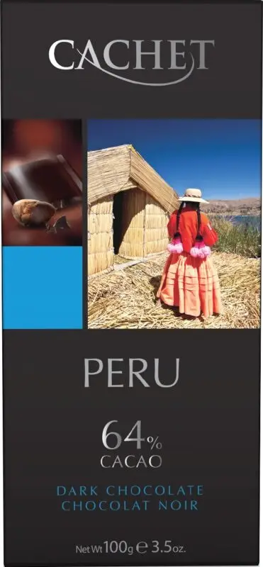 Шоколад чорний 64% Cachet Peru 100 г (13344389)