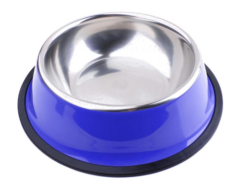 Миска для животных из нержавеющей стали 0,8 л 26 см Синий (2296440515) - фото 1