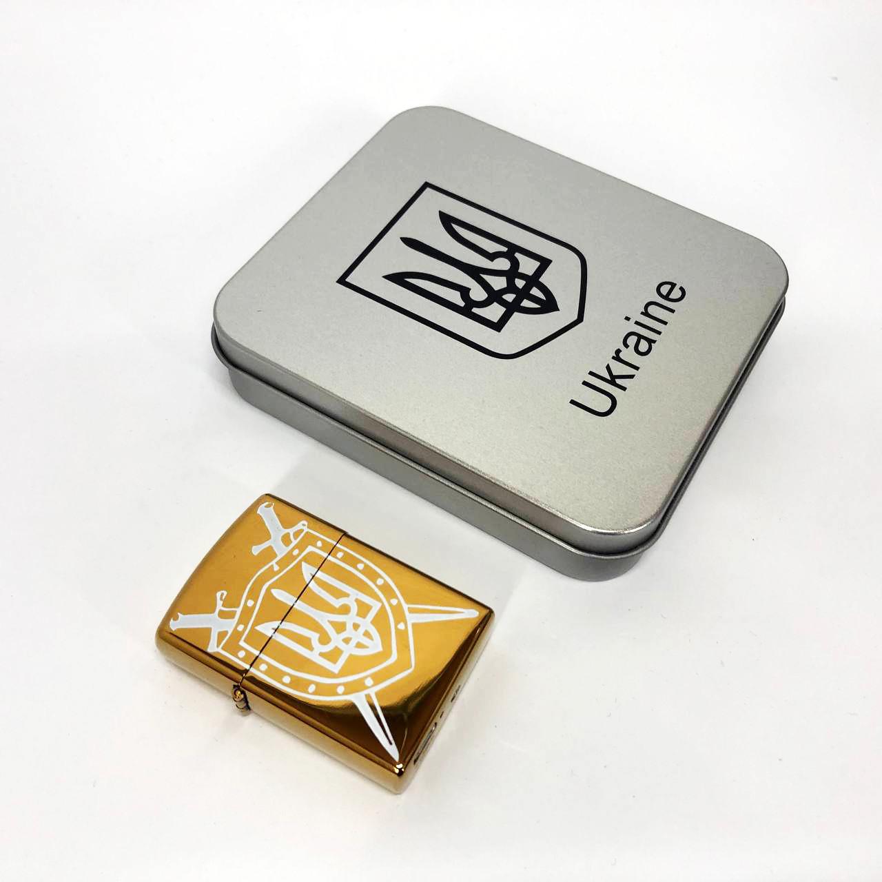 Зажигалка дуговая электроимпульсная зажигалка USB Украина Золотой (HL-446) - фото 8