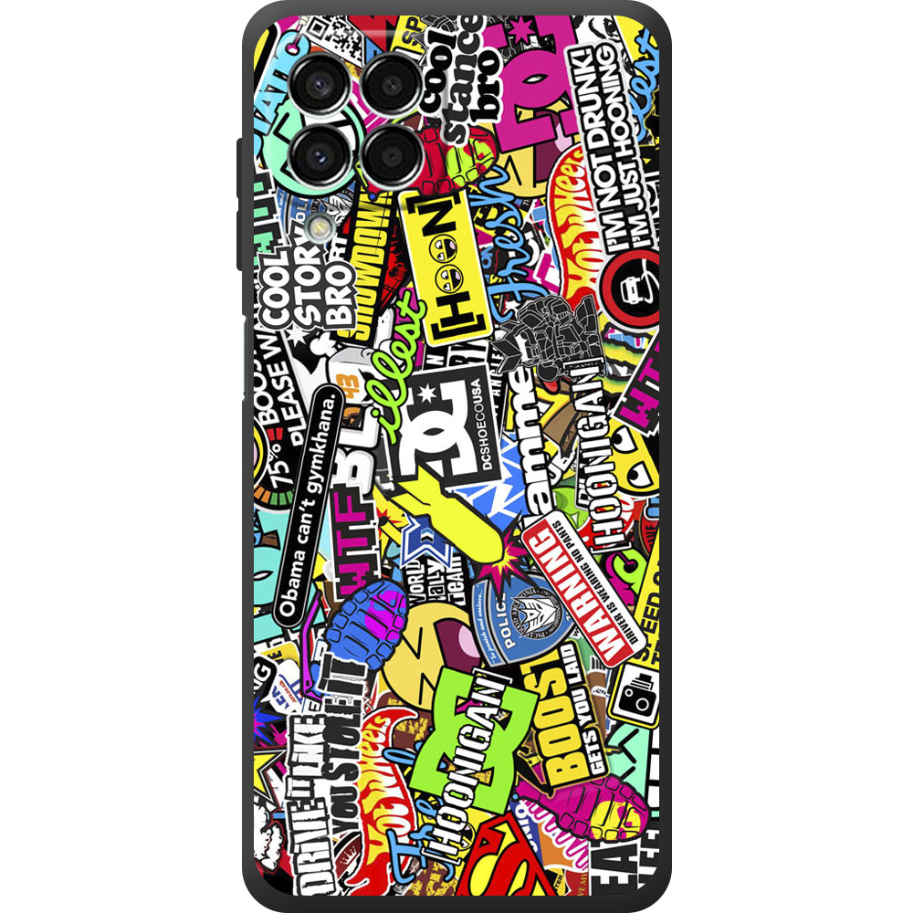 Чохол BoxFace Samsung Galaxy M33 5G (M336) Multicolored Inscriptions Чорний силікон (44472-up880-44482)