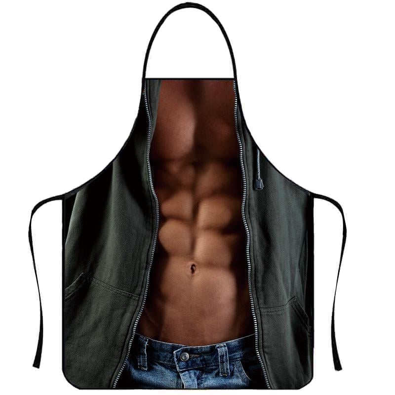 Фартук с приколом для мужчин торс 80x60 см Разноцветный (50241) Фартук с приколом для мужчин торс 80x60 см Разноцветный (50241)