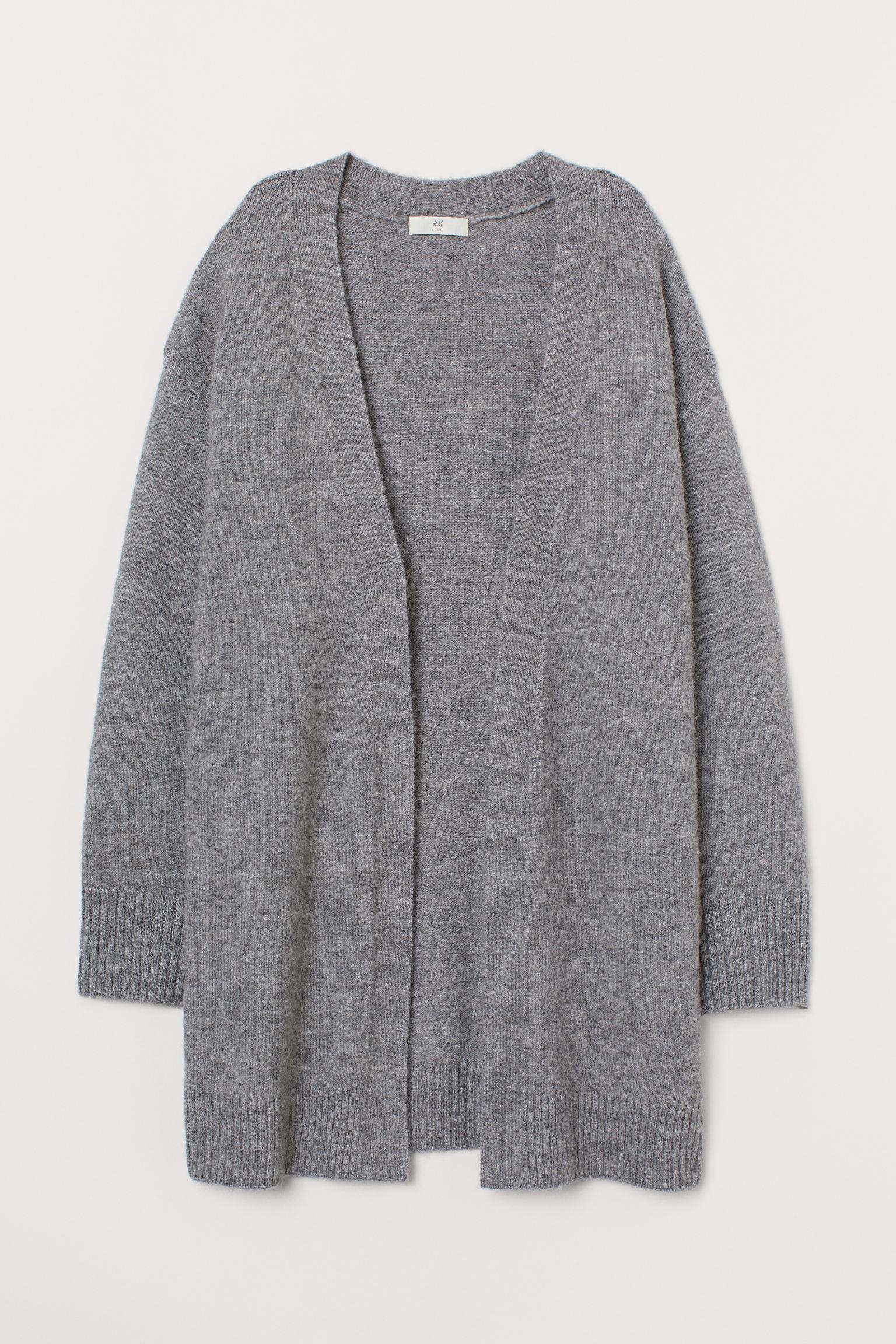 Кардиган H&M M Серый меланж (6078748162)