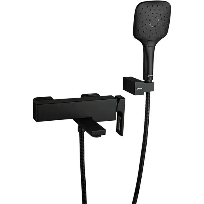 Смеситель для ванны Gappo Futura G3217-6 с душевым гарнитуром Черный (2465587316)