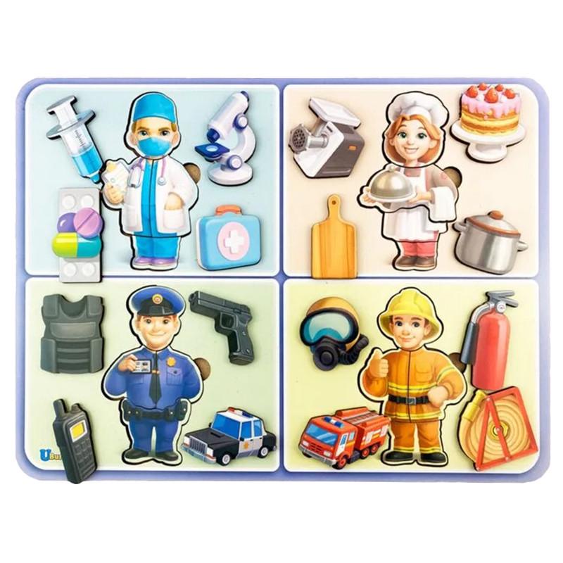 Іграшка дитяча дерев'яна Ubumblebees PSF160 Професії