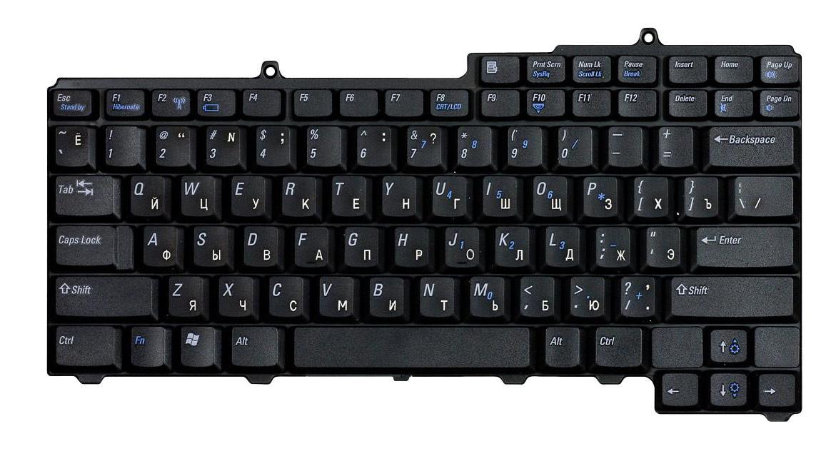 Клавиатура для ноутбука Dell Inspiron 1300/B120/B130 Latitude 120L Black