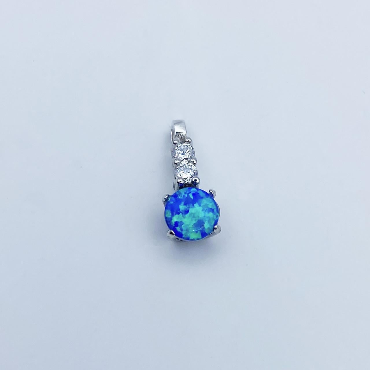 Серебряный кулон с синим опалом 1,55 г (2241126706)