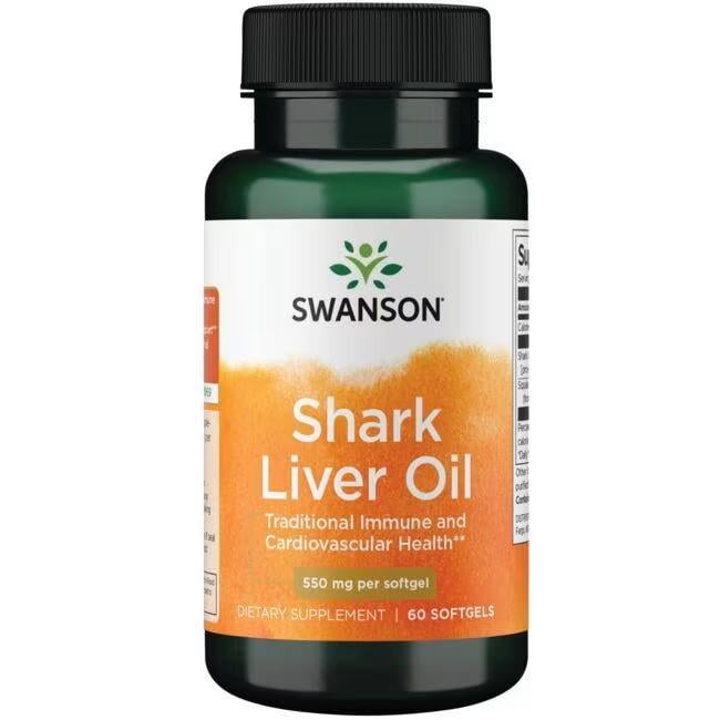 Масло печени акулы Swanson Shark Liver Oil 550 mg 60 порций