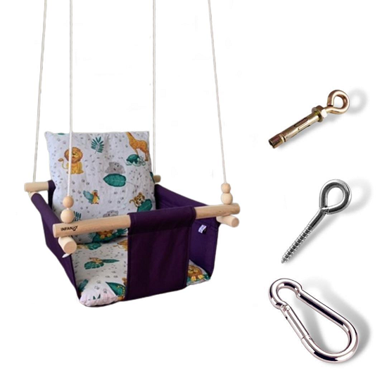 Детская качеля Infancy Африка Фиолетовый (10139763)