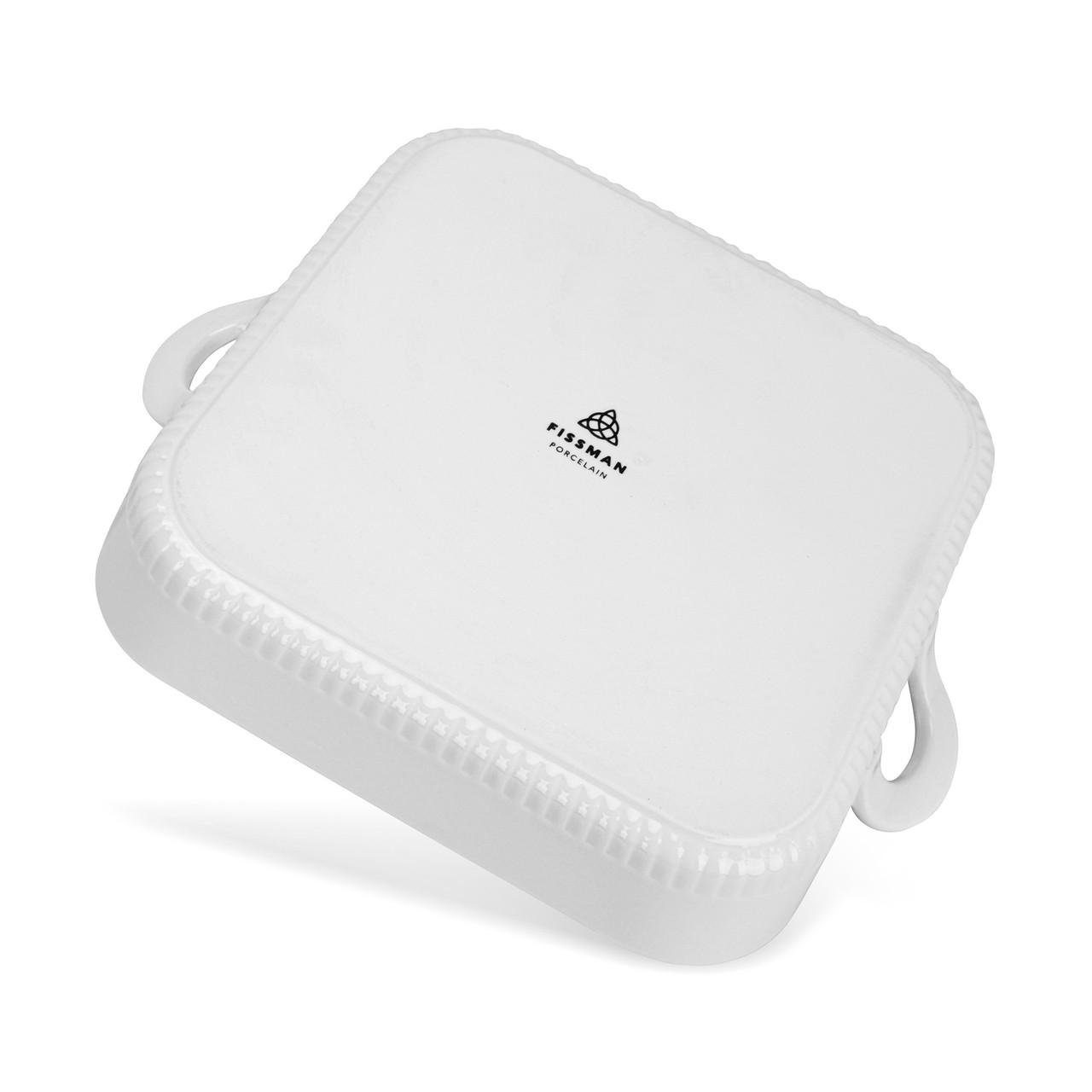 Форма квадратная для запекания Fissman Horeca 22x22x4,5 см 1500 мл из фарфора (14152) - фото 3 Форма квадратная для запекания Fissman Horeca 22x22x4,5 см 1500 мл из фарфора (14152) - фото 3