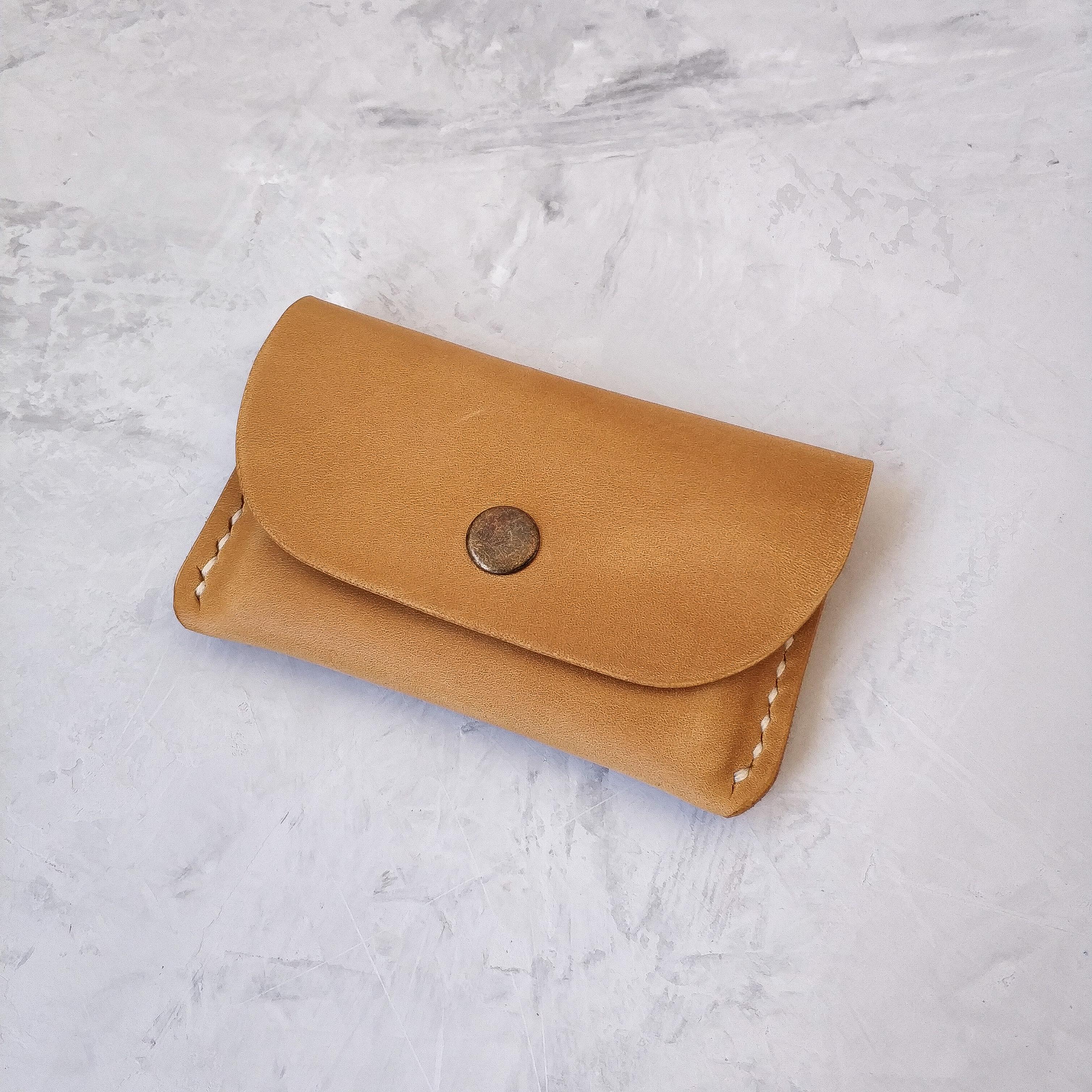 Картхолдер мини с монеткой кожаный Stedley Cardholder Mini 2.0 Песочный (2527303350)