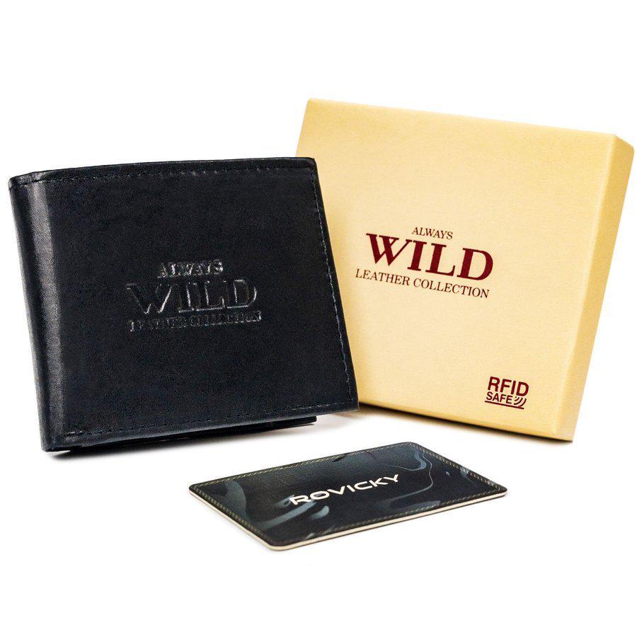 Кошелек мужской кожаный Always Wild N0035-SCR-3193 Black