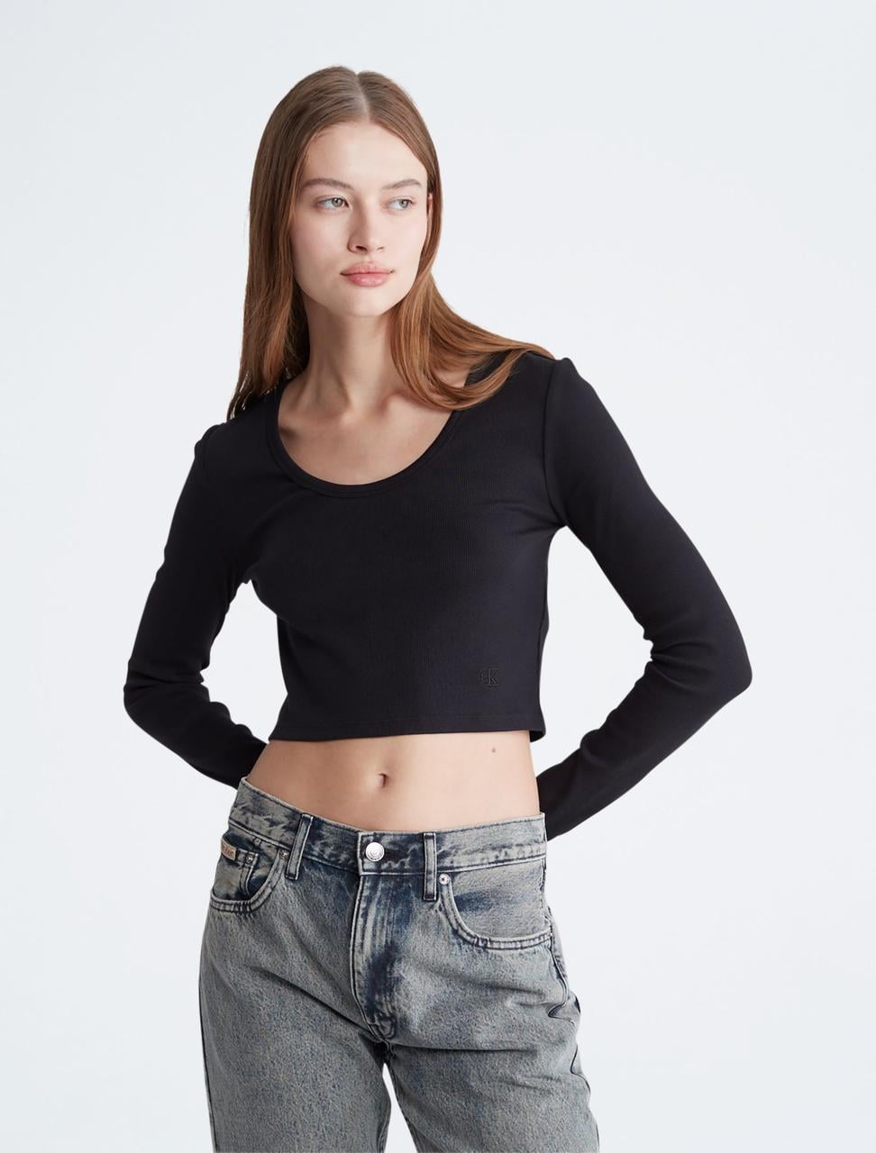 Футболка жіноча Calvin Klein Contour Rib M Чорний (21543866199)