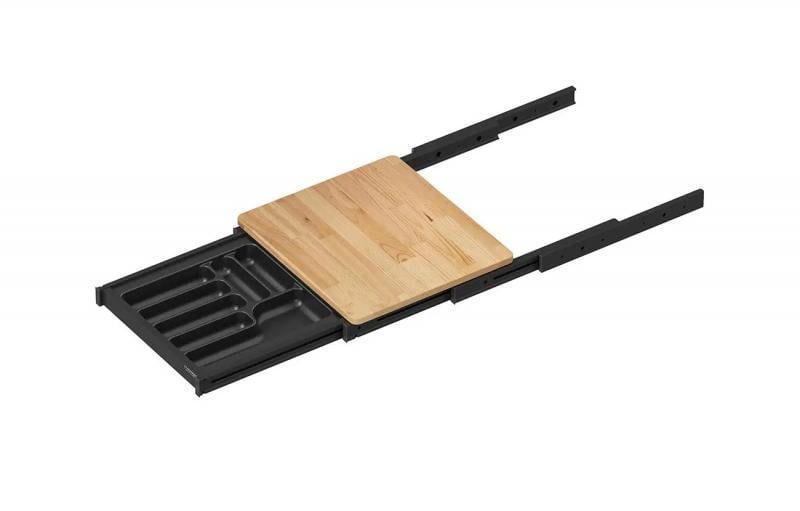 Разделочная доска выдвижная Starax функциональная Антрацит (S-2156-А)