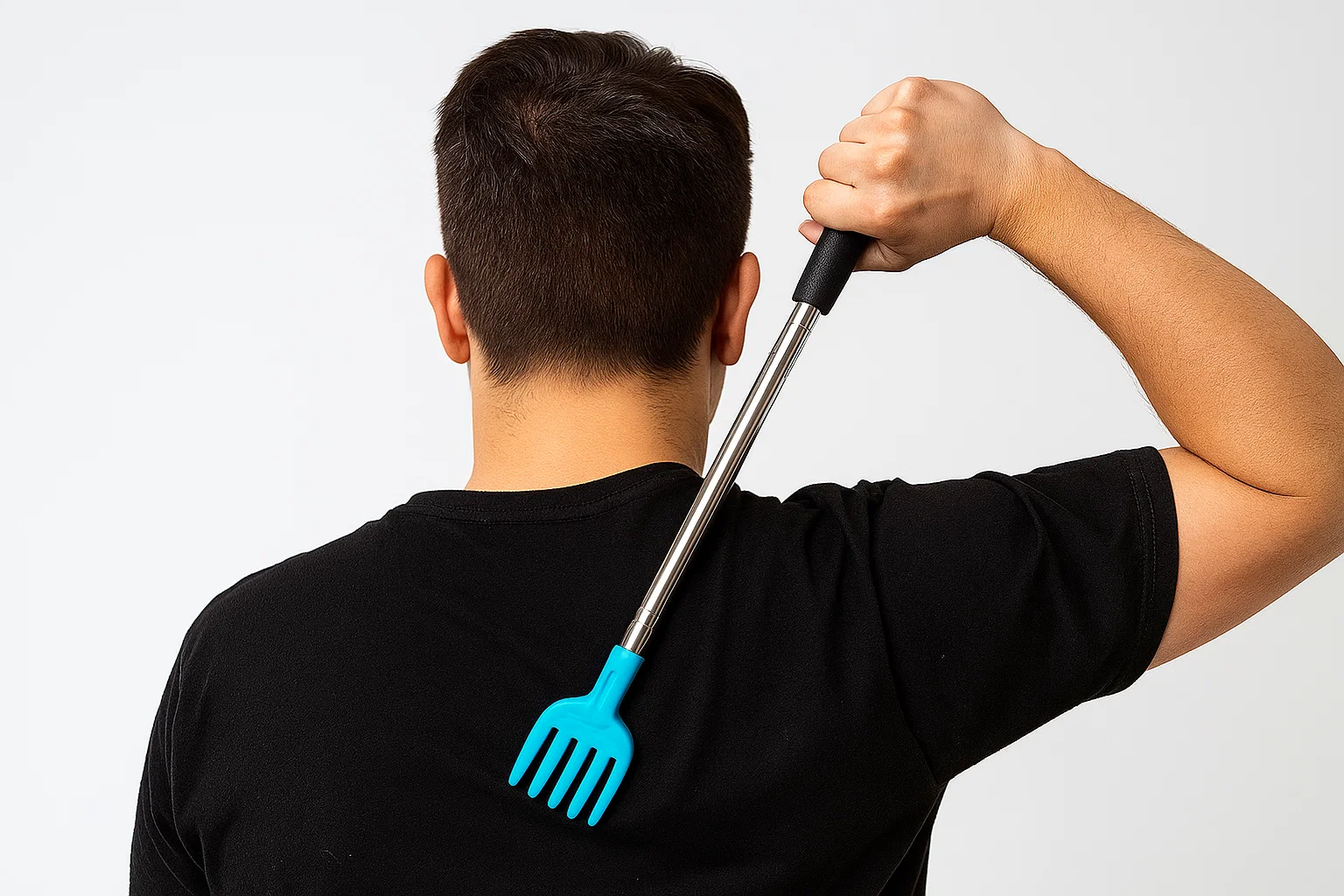 Палка-чесалка для спини метал/пластик 42 см (30584976) - фото 2 Палка-чесалка для спини метал/пластик 42 см (30584976) - фото 2