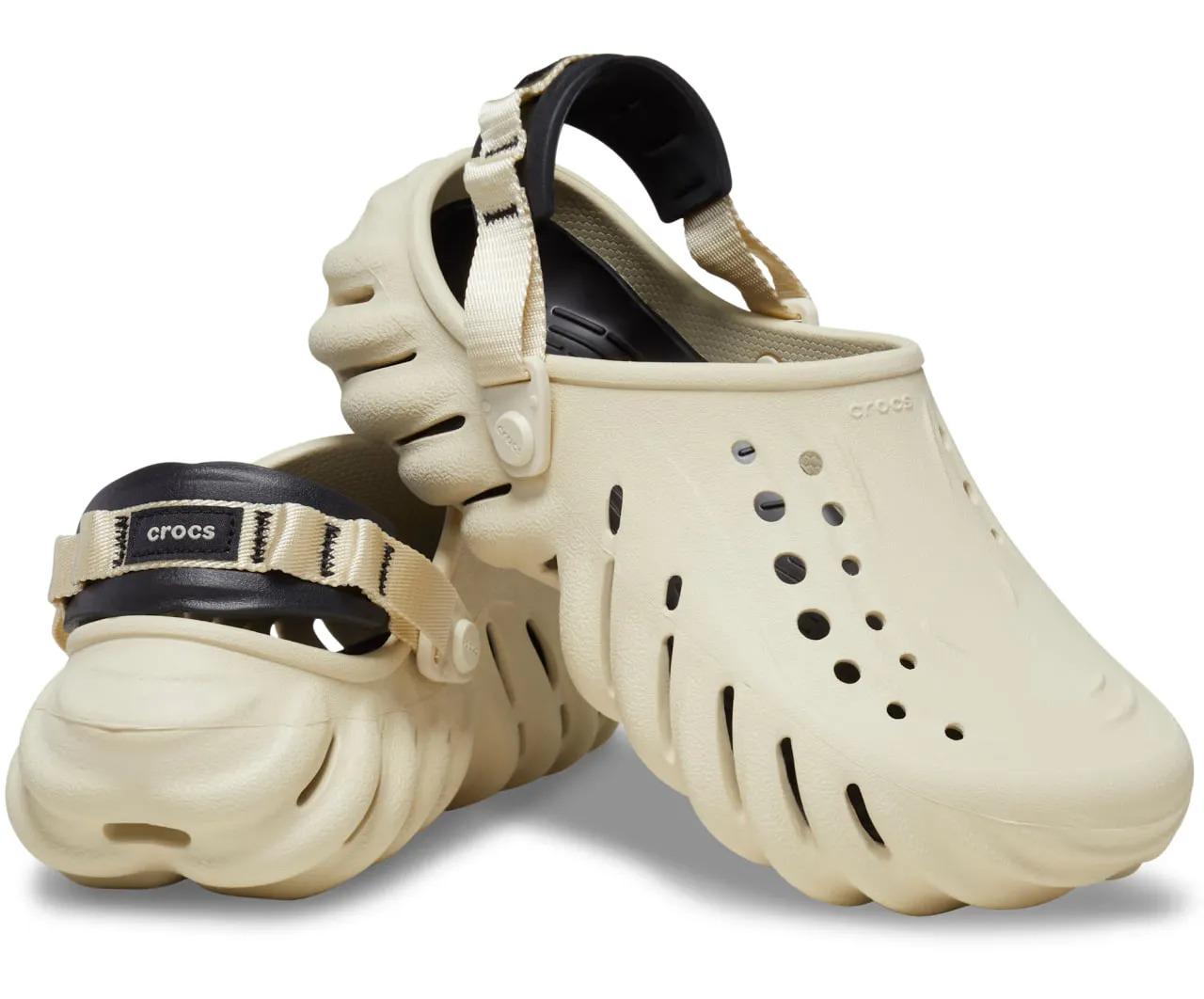 Сабо Crocs Echo Clog M11 р. 45 46-29 см Bone/Black (207937-M) - фото 3