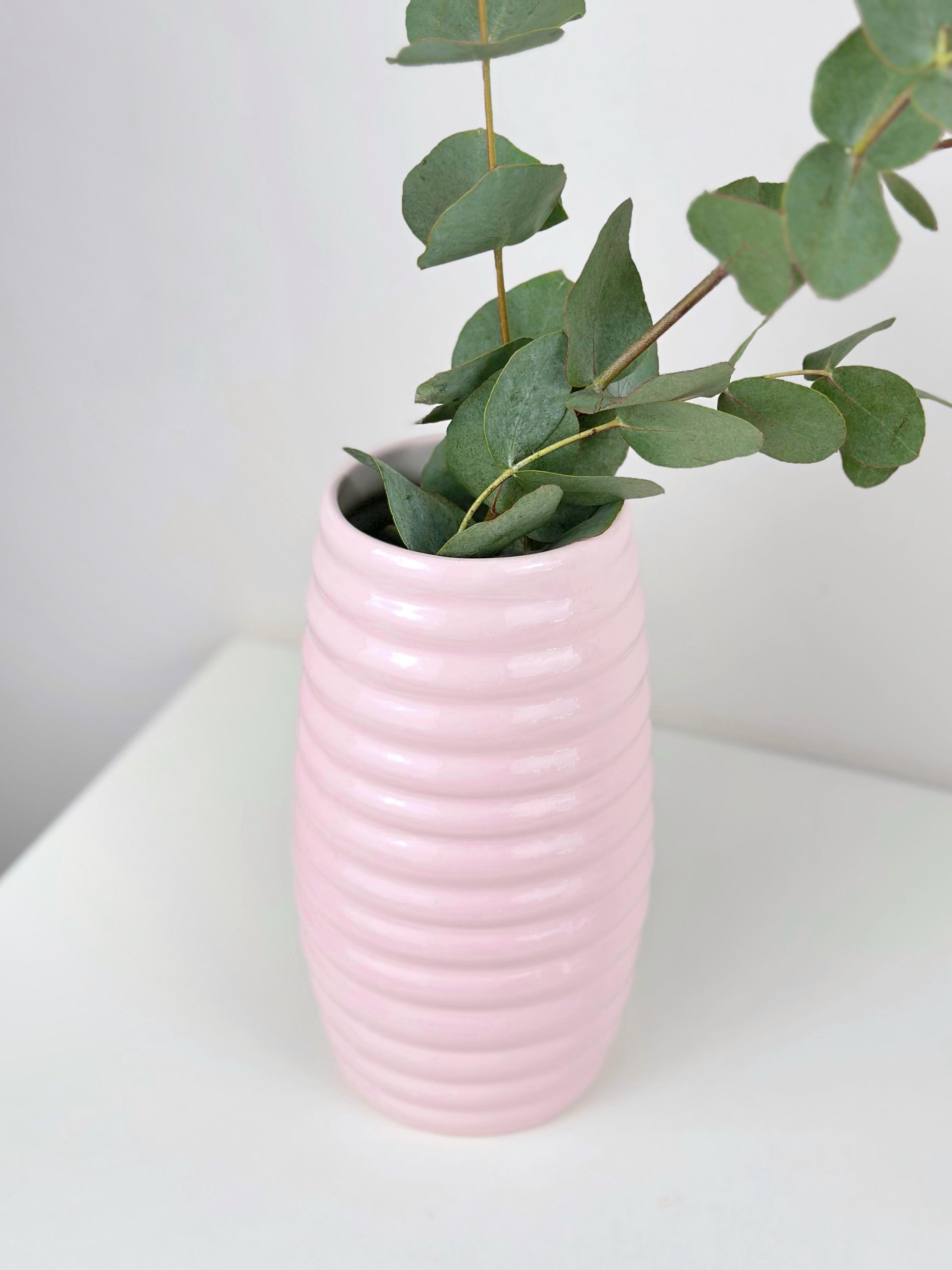 Ваза для квітів та декору глиняна керамічна Вулик 20 см Рожевий (4001-4) - фото 3