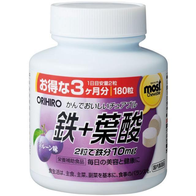 Железо в жевательной форме Orihiro MOST Chewable Iron 180 таблеток