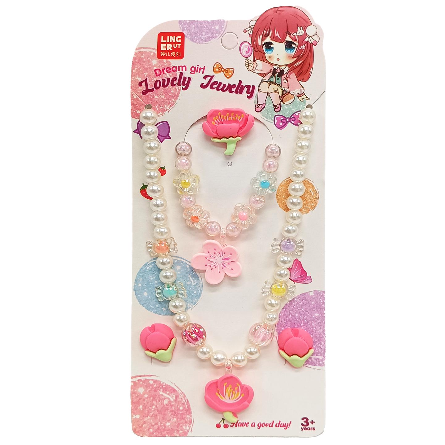 Набор бижутерии детский Bambi Разноцветный/Белый (AD-114-P-3)