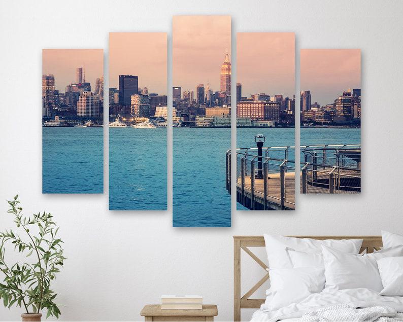 Модульная картина на холсте из пяти частей KIL Art Обзор на Нью-Йорк 112x68 см (M51_M_257)