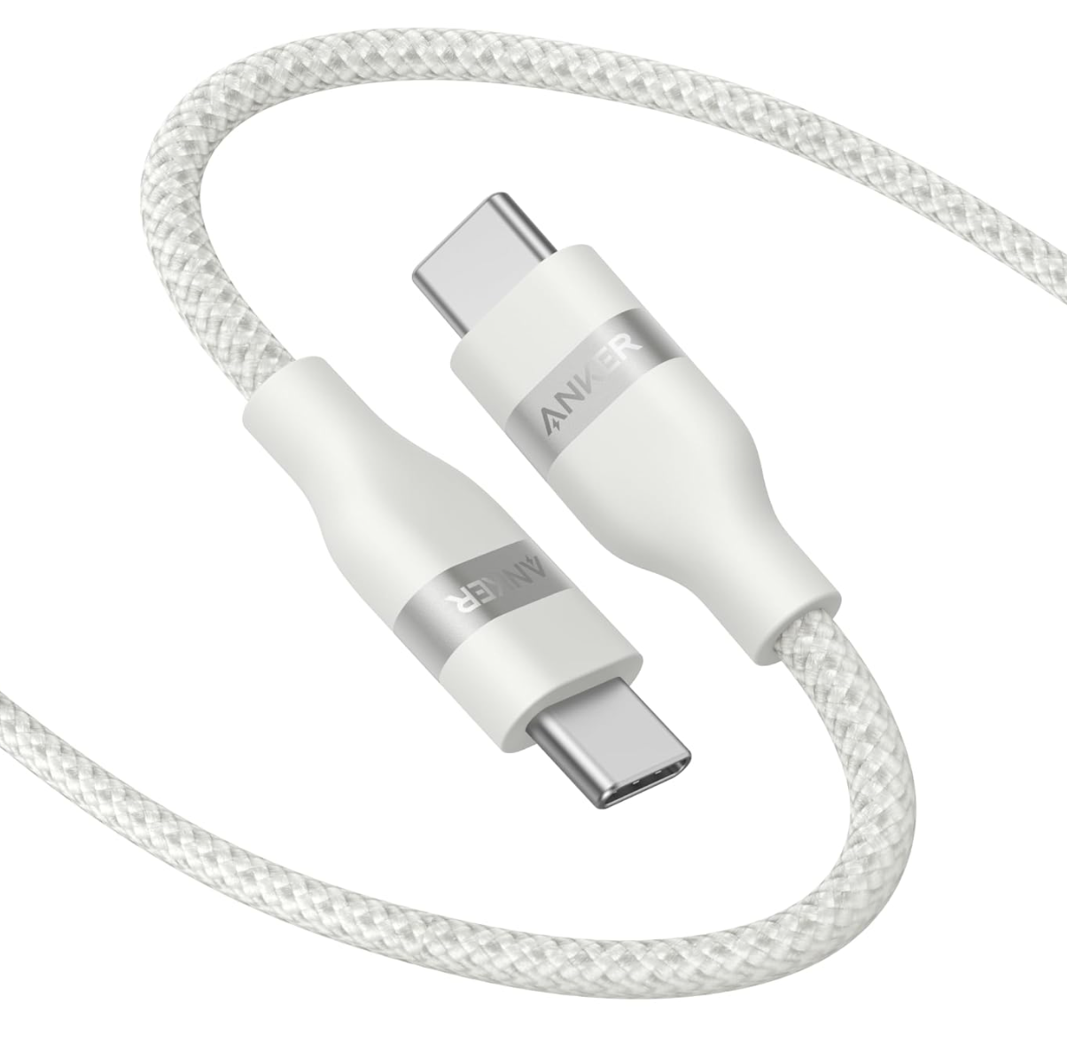 Кабель Anker Nano USB-C Cable 240W 1,8 м Flexible Braided Cord Fast Charging White