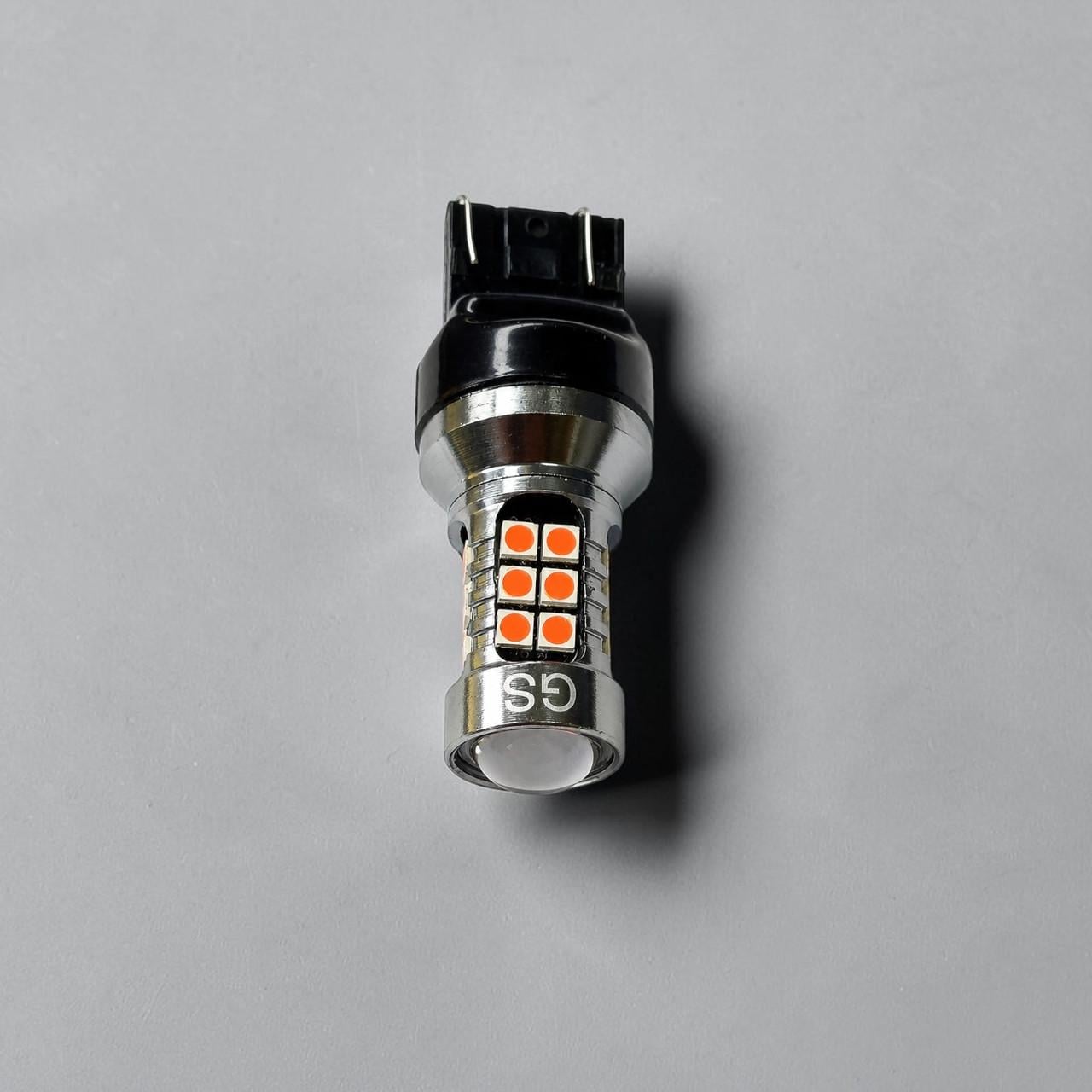 Автомобильная лампа LED GS 12-24V 7443-2835-27SMD Сanbus Красный (3143252744)