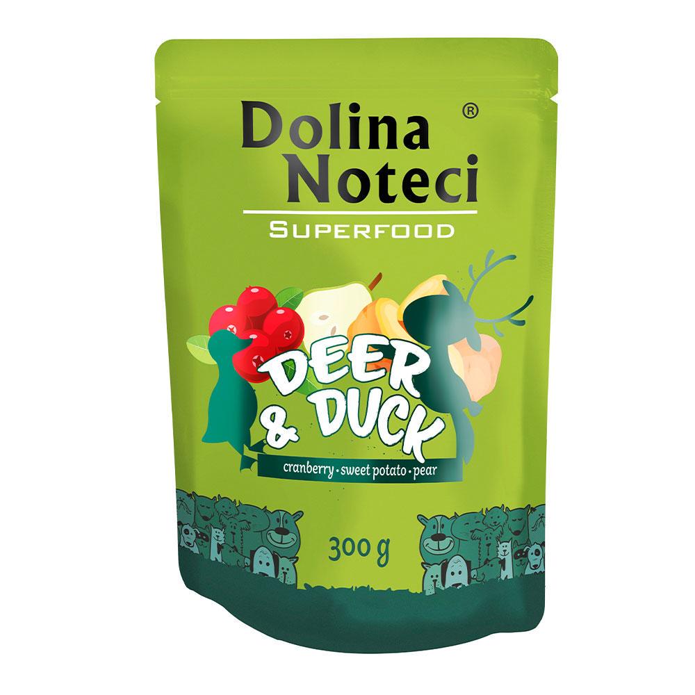 Корм влажный для собак всех пород Dolina Noteci Superfood с олениной и уткой 300 г (1736663959)