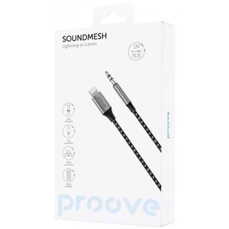 Кабель Proove AUX SoundMesh Lightning to 3,5 мм 1 м Gray (ACSM00002801) - фото 3