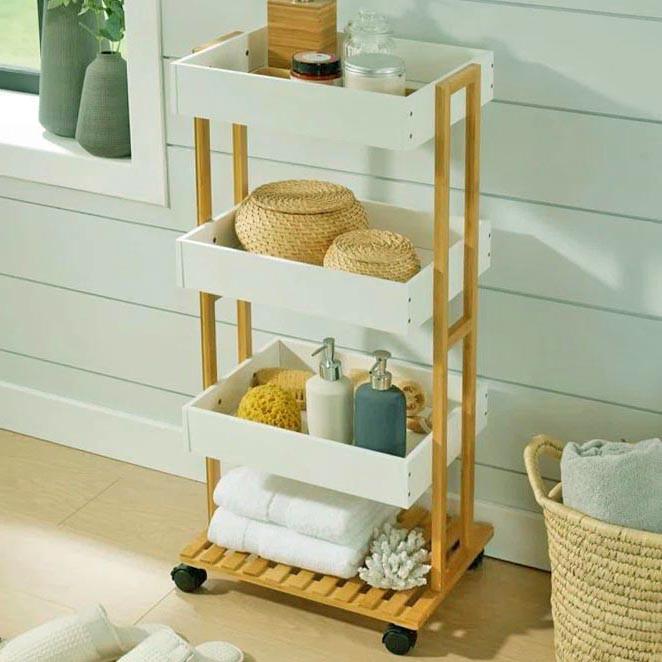 Этажерка для ванной из дерева на колесиках Павилион Карри/Зефир (АБТ-00020320) Этажерка для ванной из дерева на колесиках Павилион Карри/Зефир (АБТ-00020320)