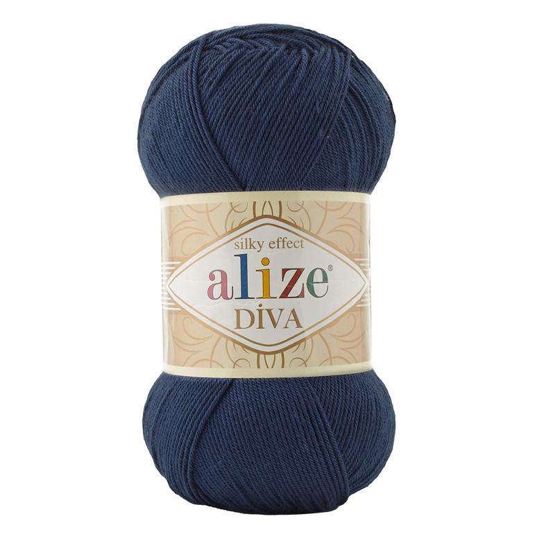 Пряжа Alize Diva 361 Темно-синій