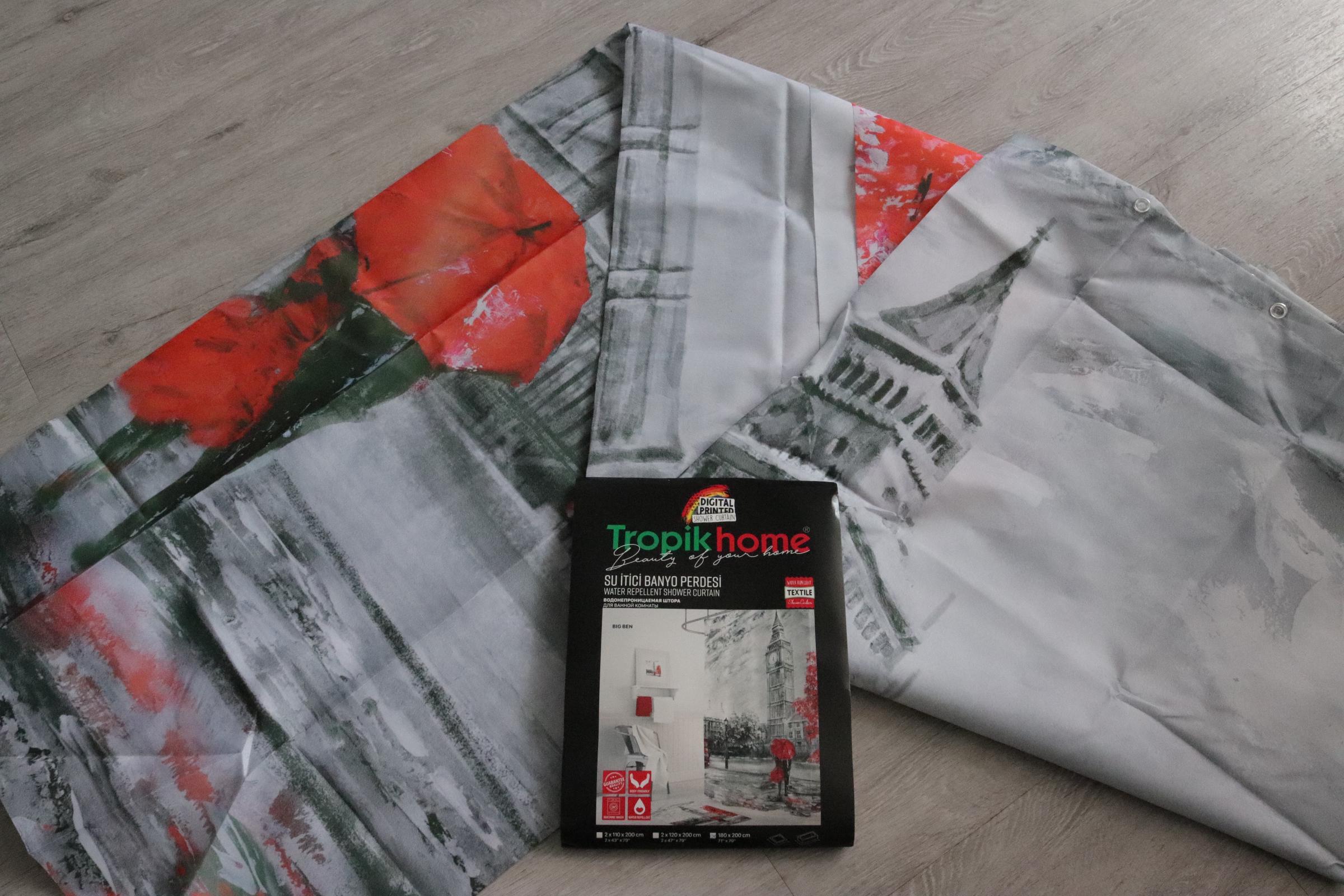 Штора для ванной Tropikhome Big Ben 180x200 см (26314816) - фото 2