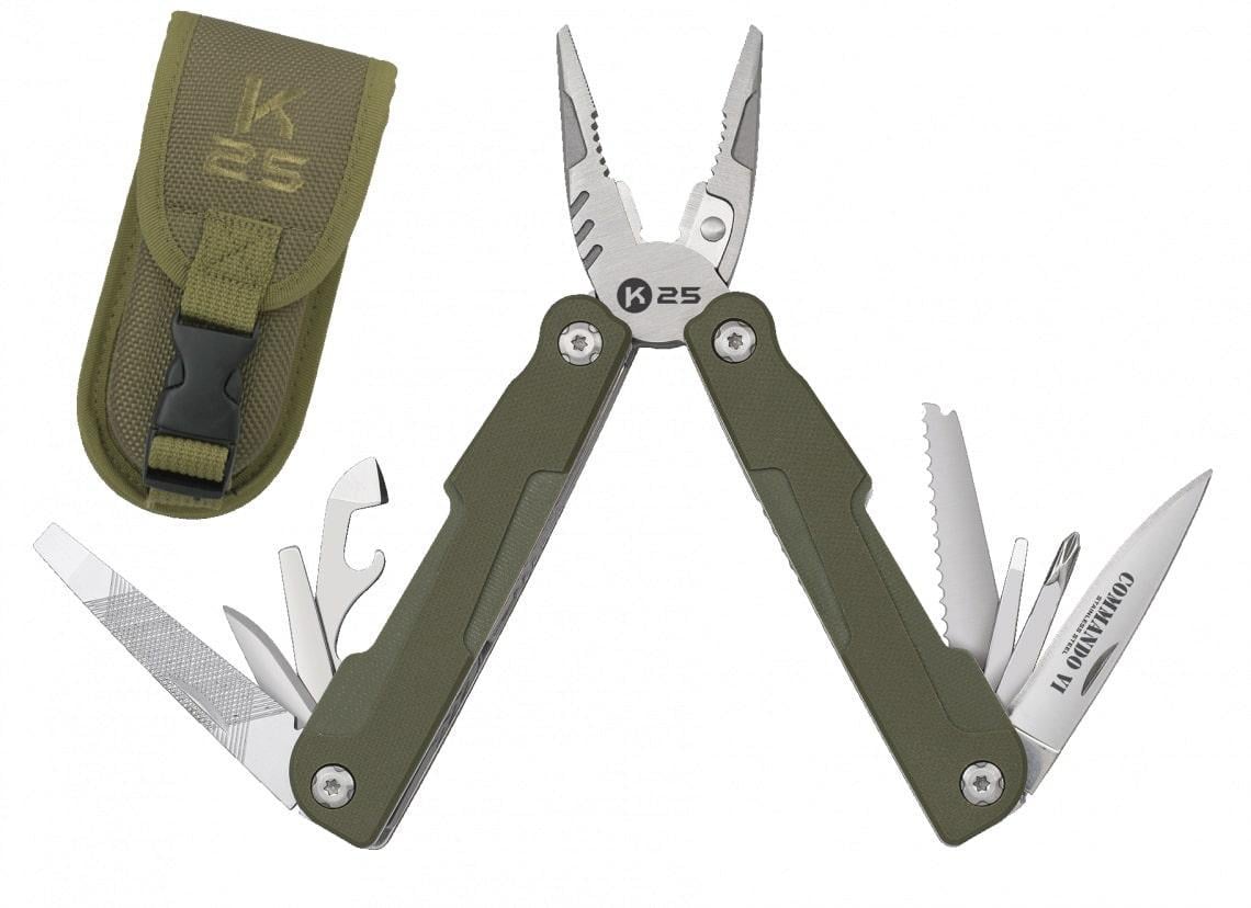 Мультитул K25 G10 нержавеющая сталь в нейлоновом футляре 300 г (30547381)