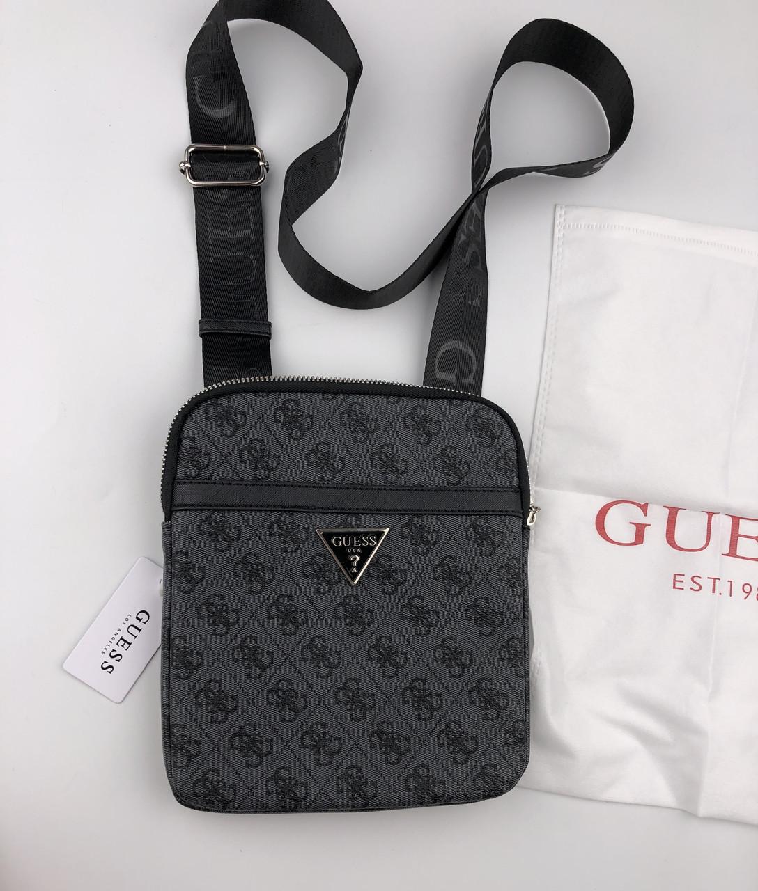 Сумка мужская Guess Vezzola через плечо Серый