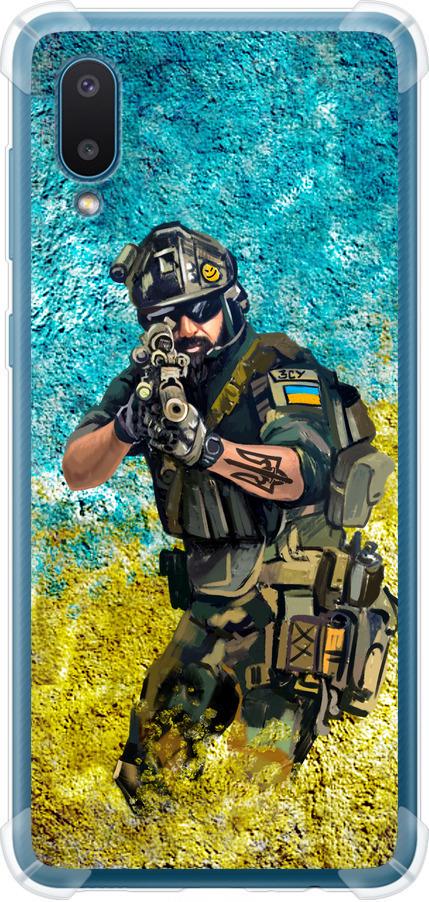 Чехол на Samsung Galaxy A02 A022G Воин ЗСУ (5311sp-2260-42517) Чехол на Samsung Galaxy A02 A022G Воин ЗСУ (5311sp-2260-42517)