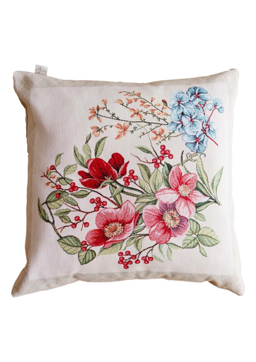 Подушка декоративная гобеленовая Цветы в рамке 45х45 см (034203) Подушка декоративная гобеленовая Цветы в рамке 45х45 см (034203)