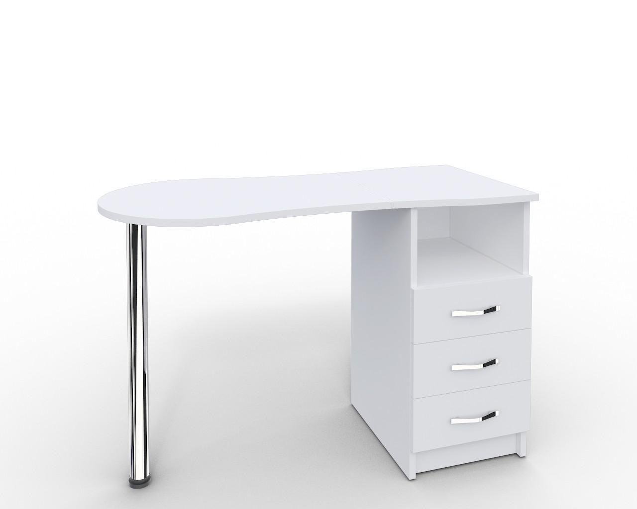 Манікюрний стіл Естет в білому кольорі (M100)