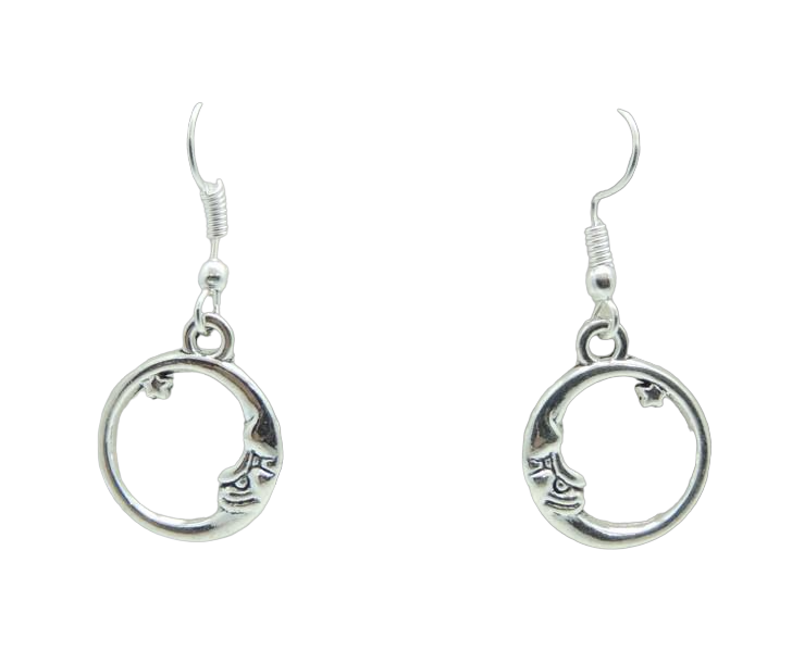 Серьги Jewelry Liresmina Славянская луна с звездой 3,6 см Серебристый