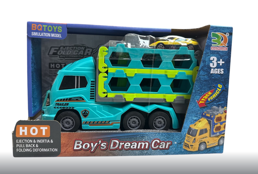 Автовоз A-Toys BQ700-90 інерційний з машинками в коробці