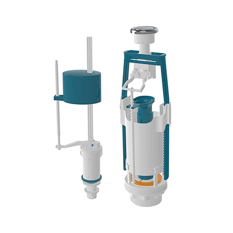 Арматура для смывного бачка Nova универсальная с клапаном нижней подачи воды (4163N)
