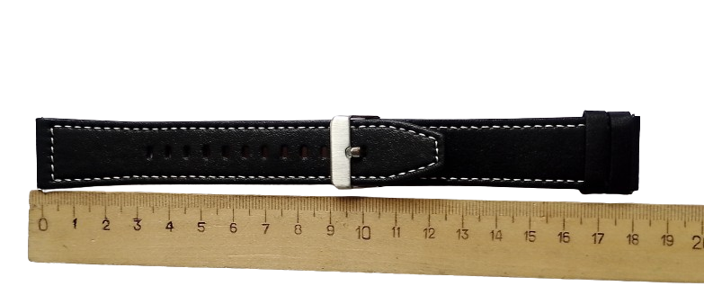 Ремешок для часов экокожа 22х180 мм Черный (3183) - фото 3 Ремешок для часов экокожа 22х180 мм Черный (3183) - фото 3