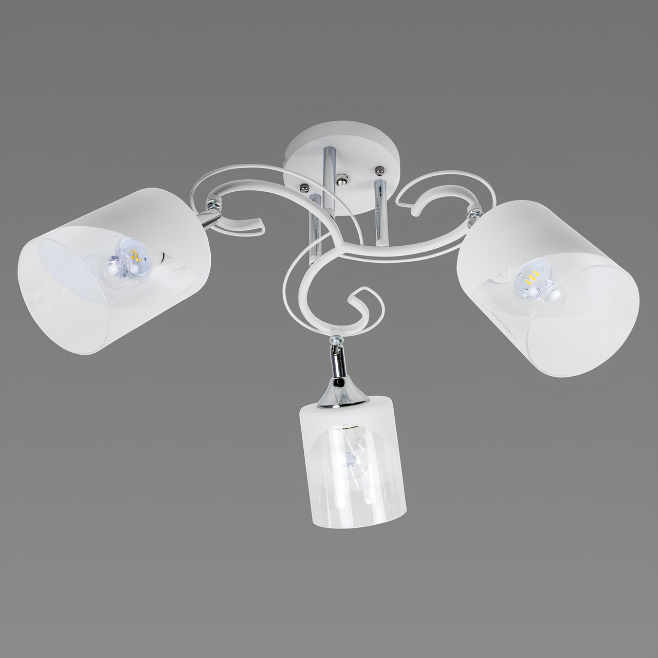 Люстра Svet с двумя поворотными плафонами под лампу Е27 Белый (SR-N4861/2 WT+CH)