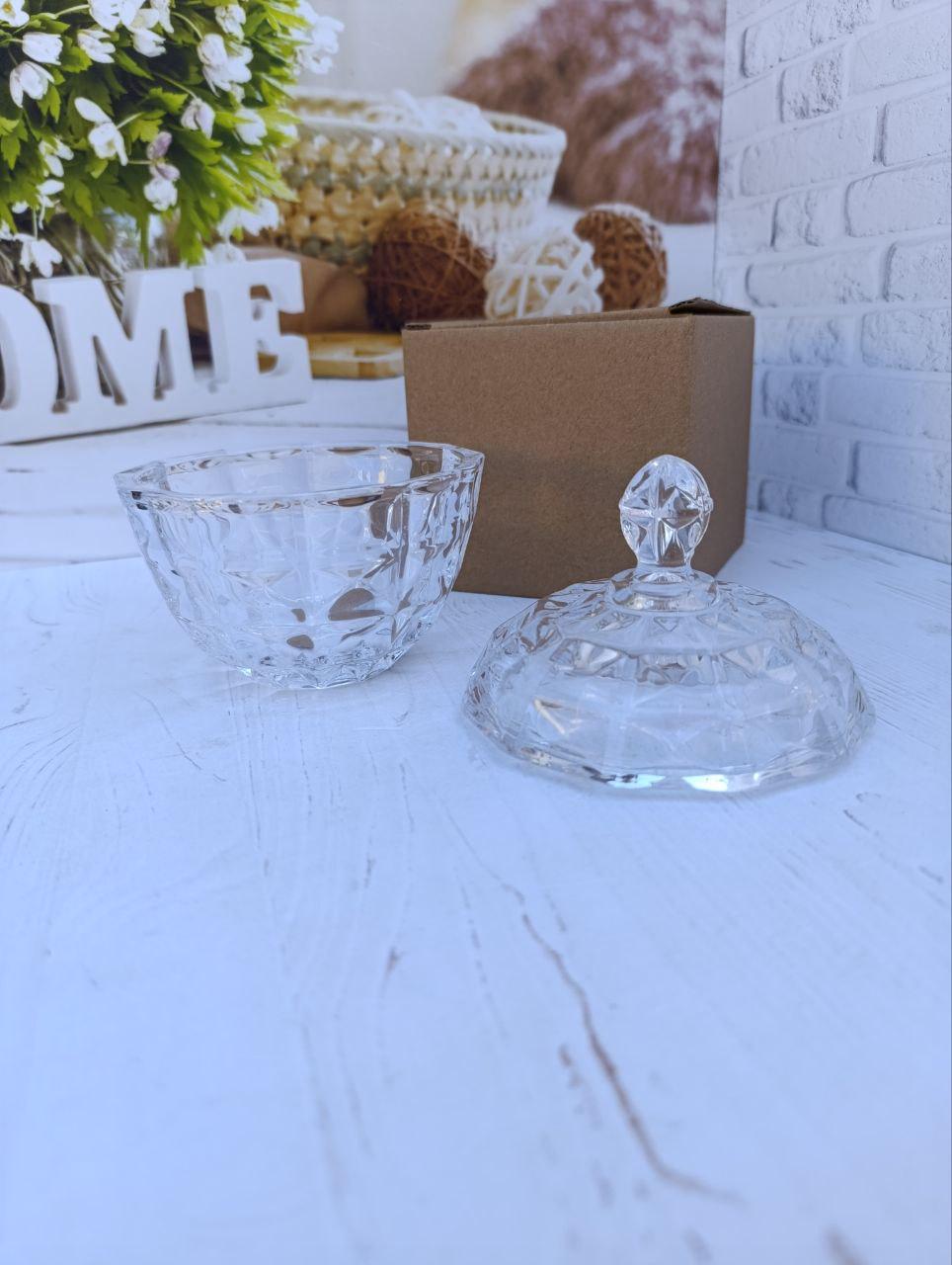 Цукорниця SNT 977-3 скляна 10х13 см Прозорий (25229120) - фото 2 Цукорниця SNT 977-3 скляна 10х13 см Прозорий (25229120) - фото 2