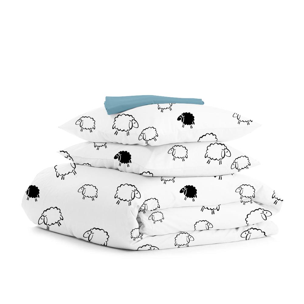 Комплект белья Cosas Sheep dark black постельного евро 200х220 см (4822052092118)