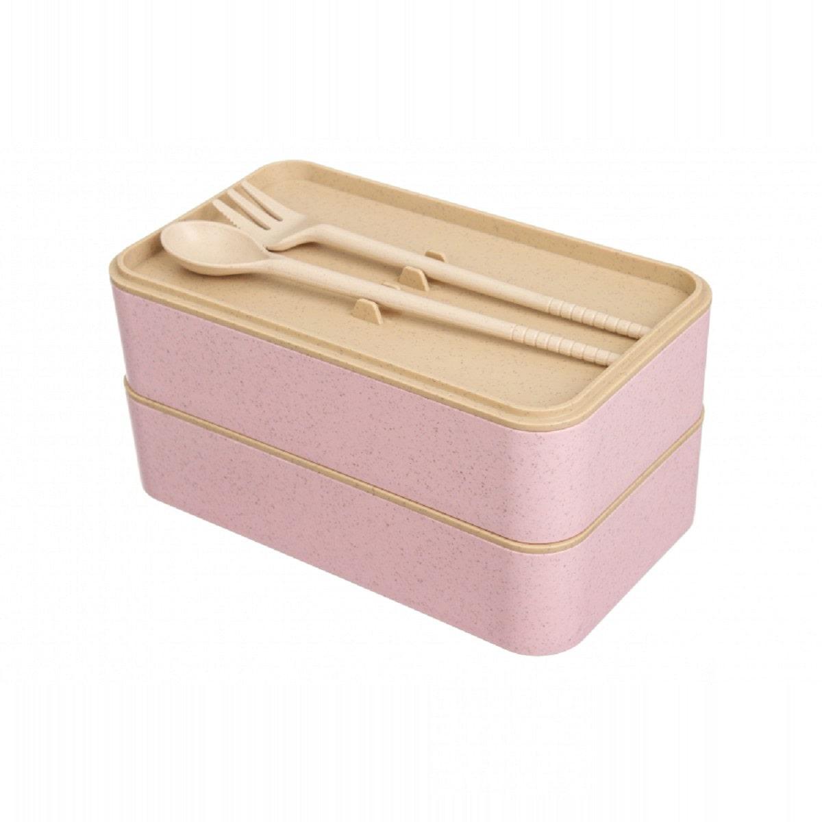 Ланчбокс-суповница 850 мл + ланчбокс 1000 мл 2 шт. Pink (с834) - фото 5