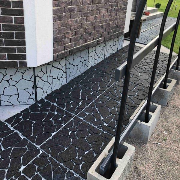 Декоративная плитка Дикий камень гибкий 500х500х30 мм Черный (2562227302) - фото 4