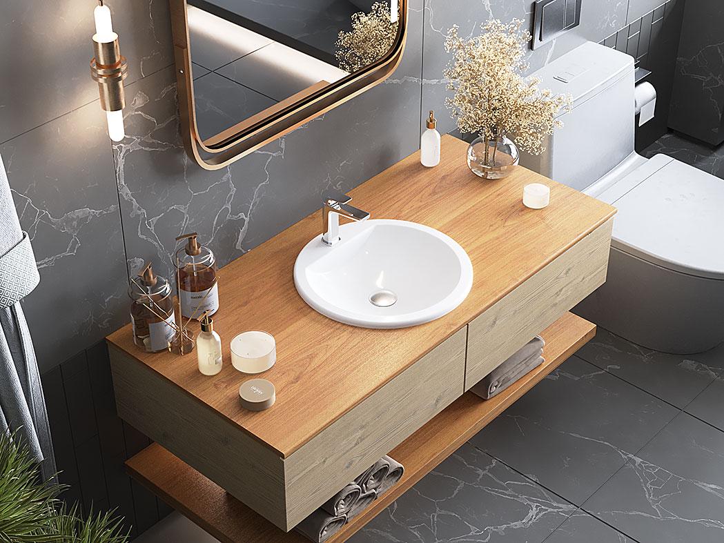 Умивальник накладний Status Kia Low 43 см White (31435204)