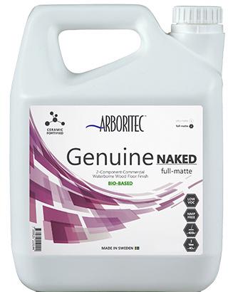 Лак для паркету та дерев'яної підлоги двокомпонентний керамічний водорозчинний Arboritec Genuine NAKED ультраматовий 5 л