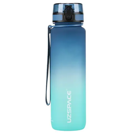 Бутылка для воды UZSPACE с дозатором для спорта 1000 мл Blue (315679)